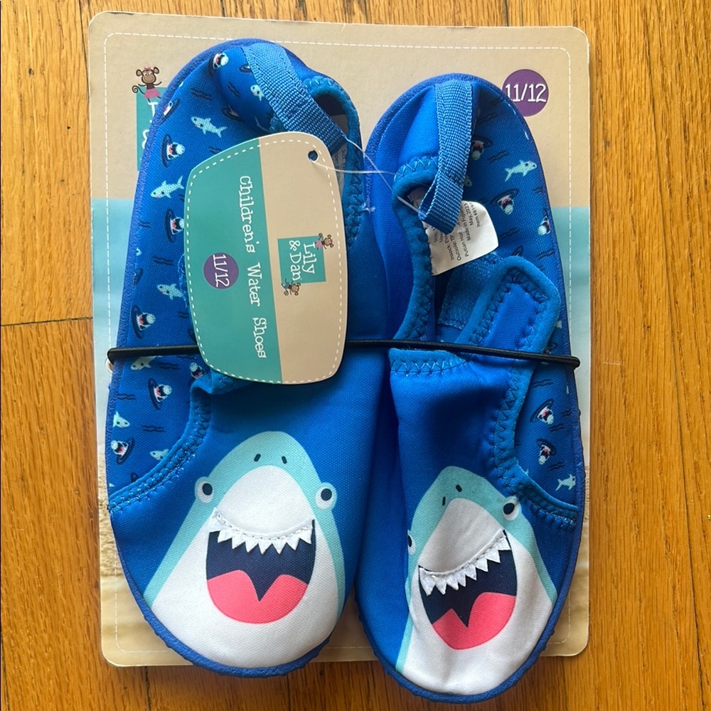 Lily & Dan Kids' Shark Adventure Water Shoes - Blue
